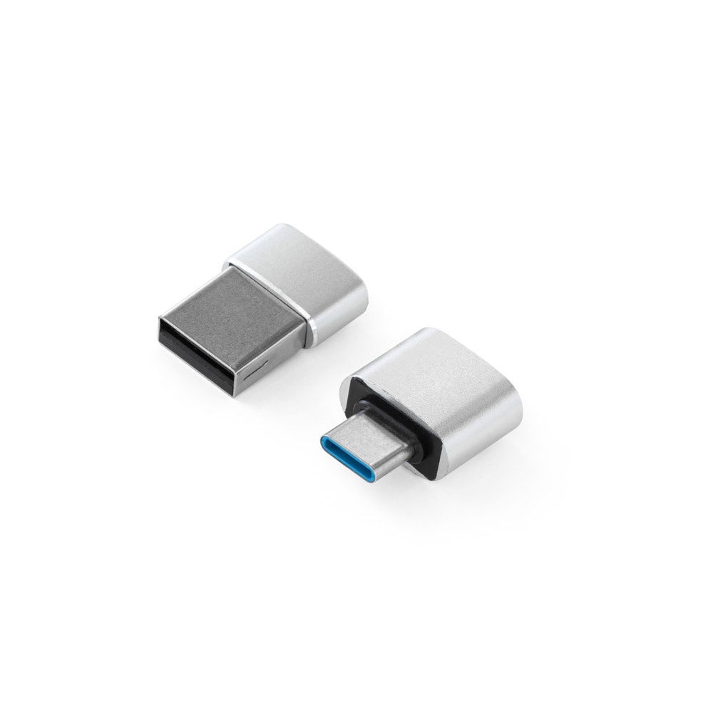 Adaptateurs USB personnalisables MINSKY Argenté satiné